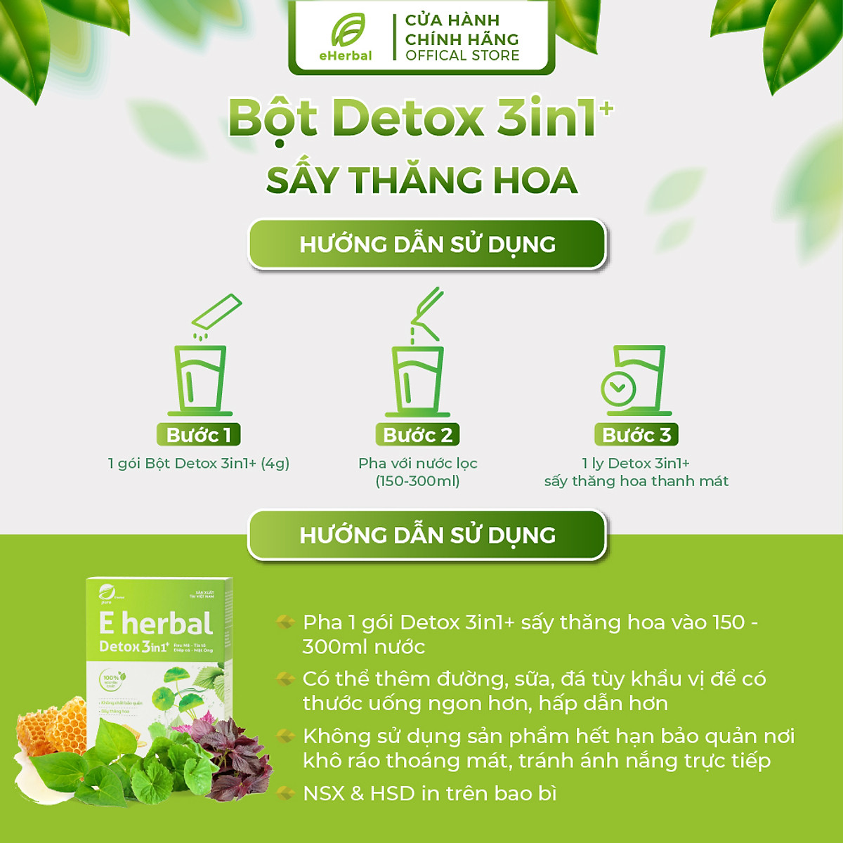 BỘT RAU DETOX 3IN1 HỮU CÔNG