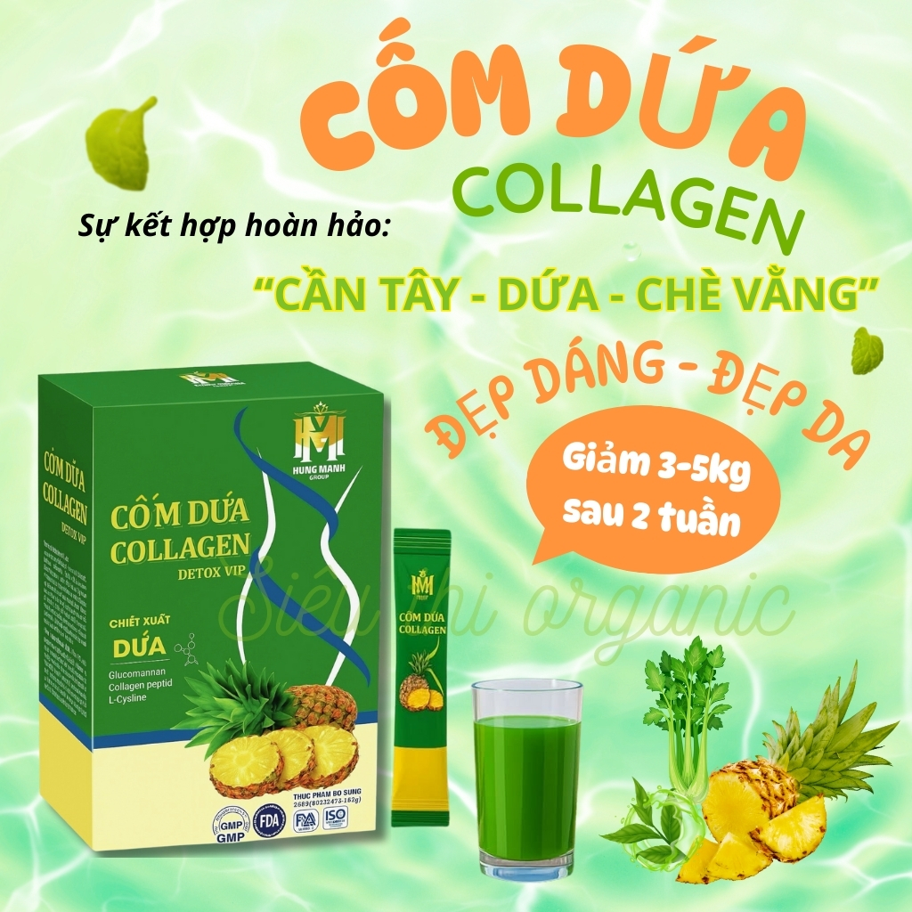 cốm dứa collagen detox vip