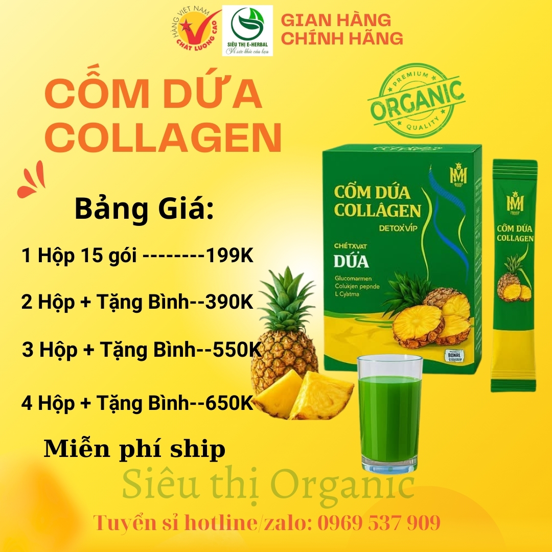 Bảng giá cốm dứa collagen detox